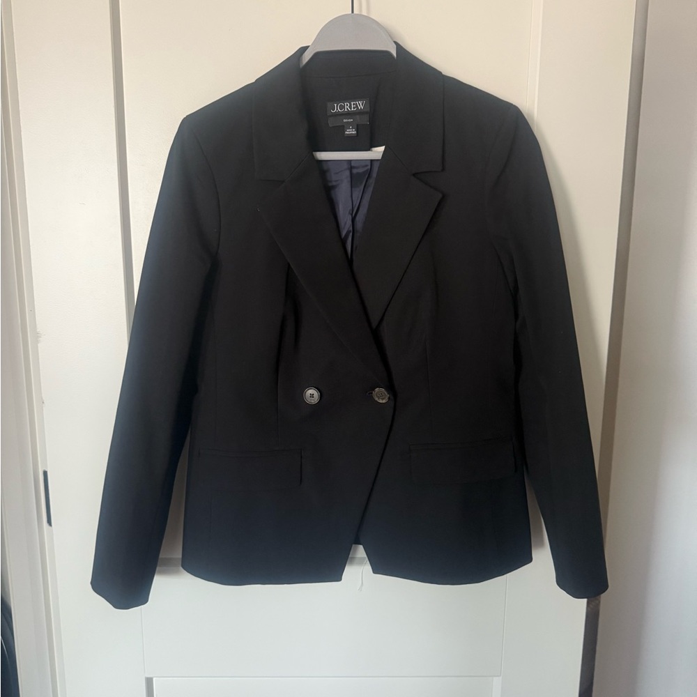 J.Crew Black Devon Blazer in Bi-stretch Cotton Blend